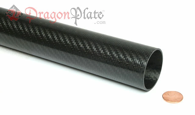 Carbon Fiber Roll Wrapped Telescoping Twill Tube ~ 1.5" ID X 24", Gloss Finish 1 Carbon Fiber Roll Wrapped Telescoping Twill Tube ~ 1.5" ID X 24", Gloss Finish