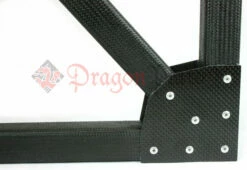 0.75" Square Tube Carbon Fiber Gusset 2D 90° Corner W/45°