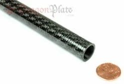 Carbon Fiber Roll Wrapped Telescoping Twill Tube ~ 0.5" ID X 72", Gloss Finish