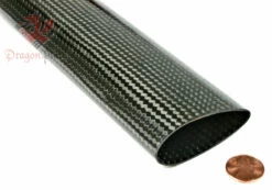 Streamlined Symmetrical Airfoil Carbon Fiber Tube - 2.37” ID X 0.95” ID X 48"