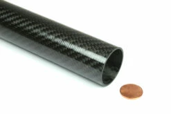 Carbon Fiber Roll Wrapped Telescoping Twill Tube ~ 1.125" ID X 96", Gloss Finish