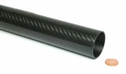 Carbon Fiber Roll Wrapped Telescoping Twill Tube ~ 1.375" ID X 48", Gloss Finish