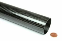 Carbon Fiber Roll Wrapped Telescoping Twill Tube ~ 1.625" ID X 24", Gloss Finish