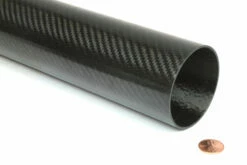 Carbon Fiber Roll Wrapped Telescoping Twill Tube ~ 2.375" ID X 48", Gloss Finish