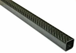 Carbon Fiber Roll Wrapped Twill Square Tube ~ 0.75" ID X 0.75" ID X 48"
