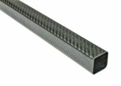 Carbon Fiber Roll Wrapped Twill Square Tube ~ 1.25" ID X 1.25" ID X 24"
