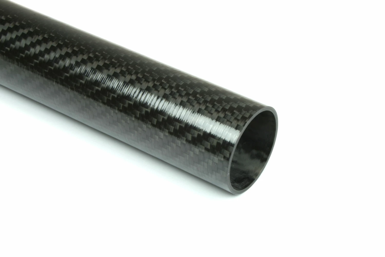 Carbon Fiber Roll Wrapped Twill Tube ~ 1.25" ID X 24", Gloss Finish 1 Carbon Fiber Roll Wrapped Twill Tube ~ 1.25" ID X 24", Gloss Finish