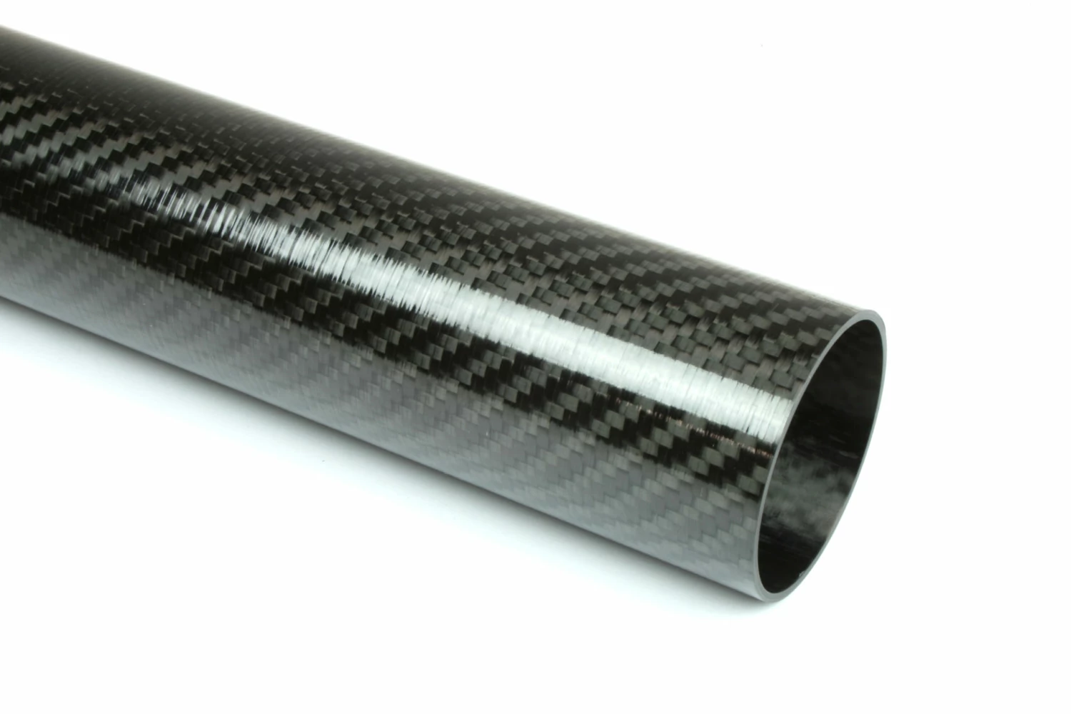 Carbon Fiber Roll Wrapped Twill Tube ~ 1.875" ID X 96", Thin Wall Gloss Finish 1 Carbon Fiber Roll Wrapped Twill Tube ~ 1.875" ID X 96", Thin Wall Gloss Finish