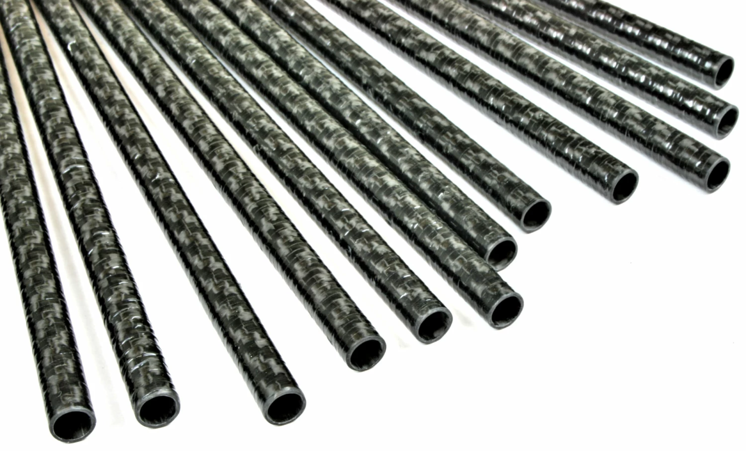 Carbon Fiber Roll Wrapped Twill Tube ~ 14mm ID X 24", Thin Wall Gloss Finish 1 Carbon Fiber Roll Wrapped Twill Tube ~ 14mm ID X 24", Thin Wall Gloss Finish