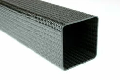 Braided Carbon Fiber Square Tubing ~ 2" X 2" X 48"