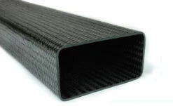 Braided Carbon Fiber Rectangular Tubing ~ 2" X 4" X 48"