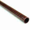 Braided Carbon/Red Kevlar Round Tubing ~ 0.5" ID X 72"