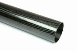 Carbon Fiber Roll Wrapped Twill Tube ~ 1.75" ID X 72", Gloss Finish