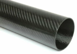Carbon Fiber Roll Wrapped Twill Tube ~ 3.25" ID X 72", Gloss Finish