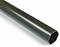 Braided Carbon Fiber Hexagonal Tubing ~ 1.25" ID X 24"