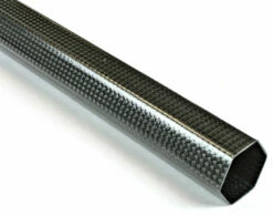 Braided Carbon Fiber Hexagonal Tubing ~ 1.25" ID X 48"