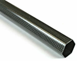 Braided Carbon Fiber Hexagonal Tubing ~ 1.25" ID X 72"