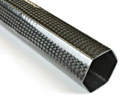 Braided Carbon Fiber Hexagonal Tubing ~ 2" ID X 72"