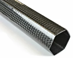 Braided Carbon Fiber Hexagonal Tubing ~ 2" ID X 96"