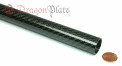 Carbon Fiber Roll Wrapped Telescoping Twill Tube ~ 0.75" ID X 72", Gloss Finish