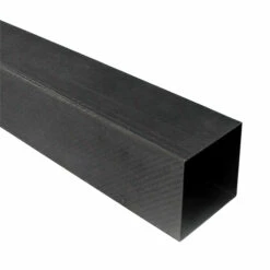 Carbon Fiber Roll Wrapped Twill Square Tube ~ 3.75" ID X 3.75" ID X 48", Textured Finish